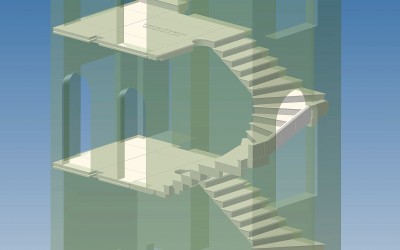 LH. FLYING STAIRCASE 3D IMAGE INV MODEL 01