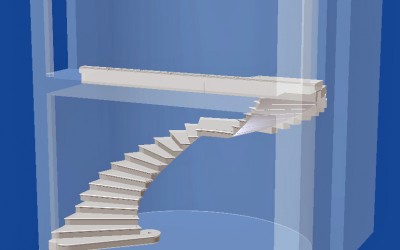 Elliptical Cantilevered Staircase